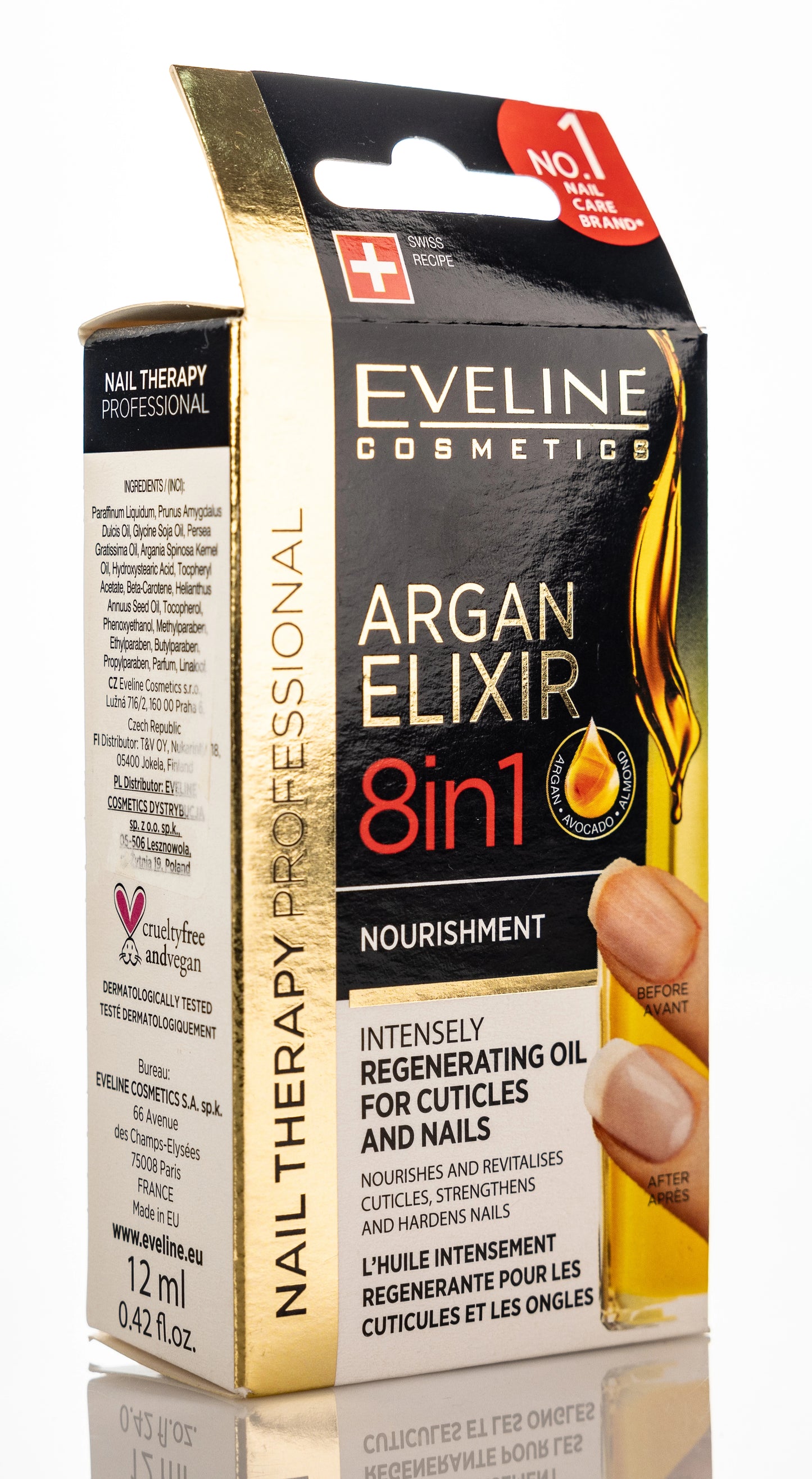 Eveline Argan Elixir 8 in1 Nail and Cuticle Oil 12 Ml