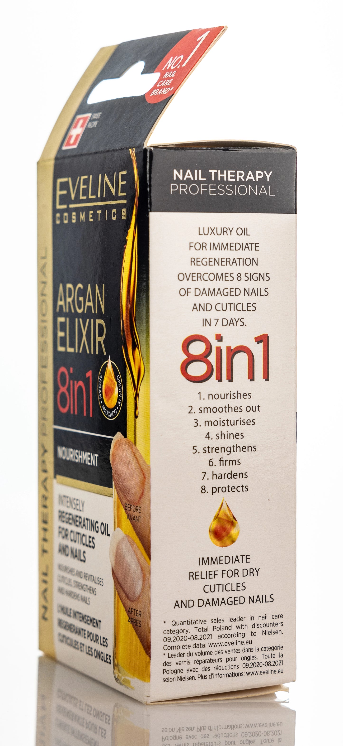 Eveline Argan Elixir 8 in1 Nail and Cuticle Oil 12 Ml