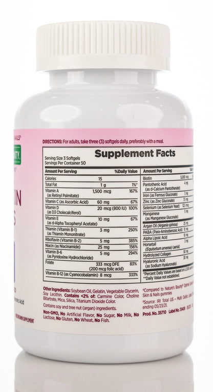 Nature's Bounty Extra Strength Hair Skin & Nails Health & Beauty 150 Softgels