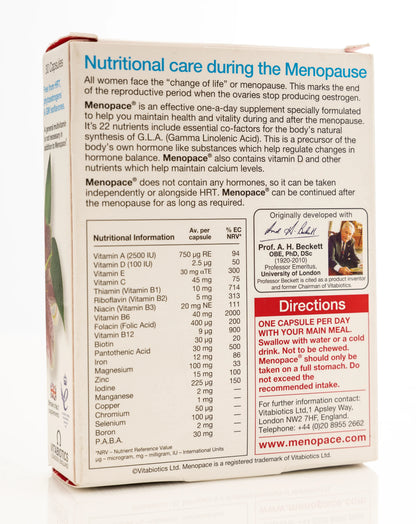Vitabiotics Menopace 30 Capsules