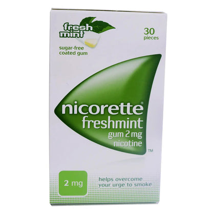Nicorette Gum 2Mg Fresh Mint 30 Pieces
