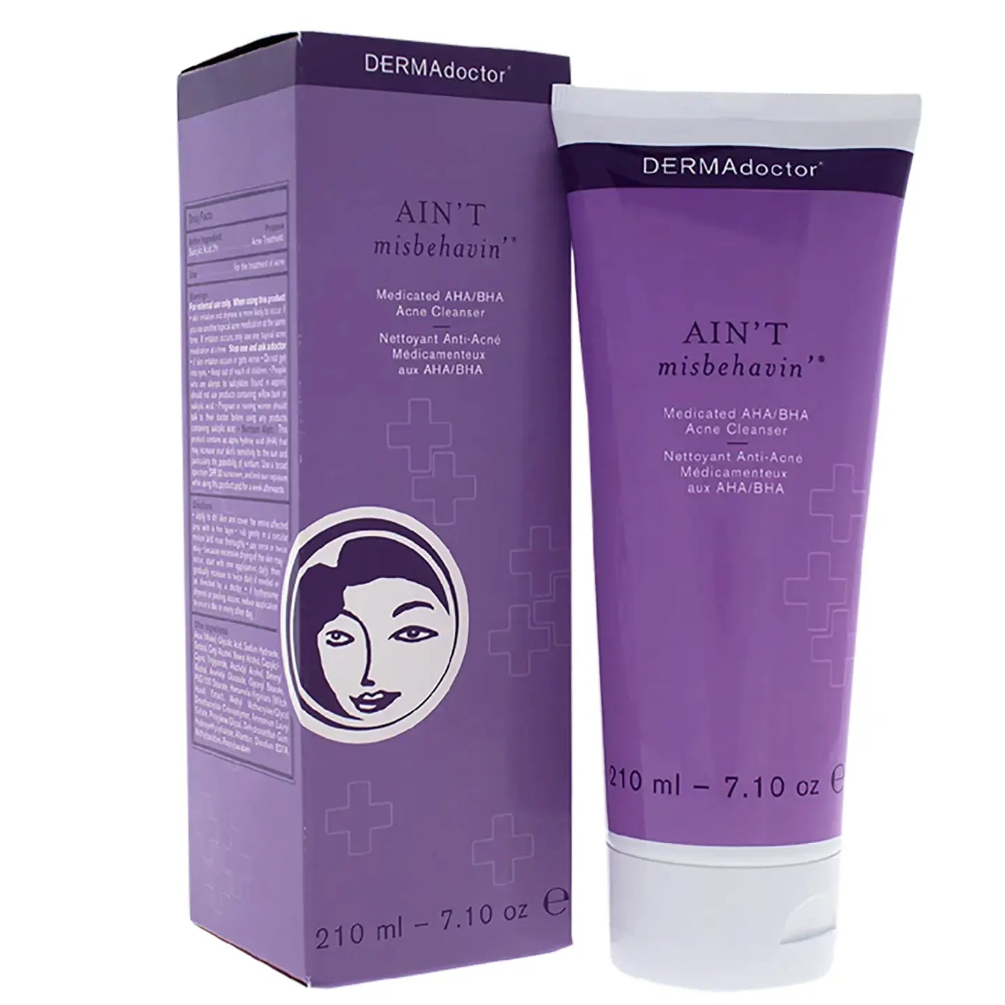DERMAdoctor Ain't Misbehavin' Medicated AHA/BHA Acne Cleanser 210 ml