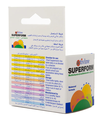 Activline Superform multivitamins&Minerals+Ginseng 30 Tablets