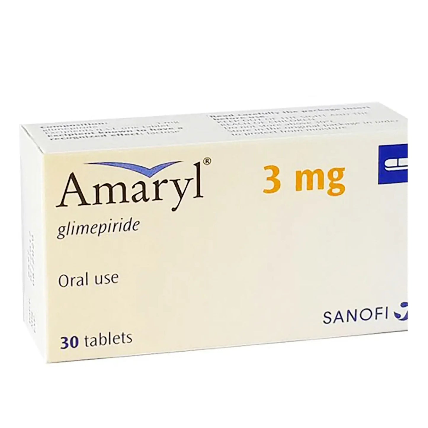 Amaryl 3Mg 30 Tablets