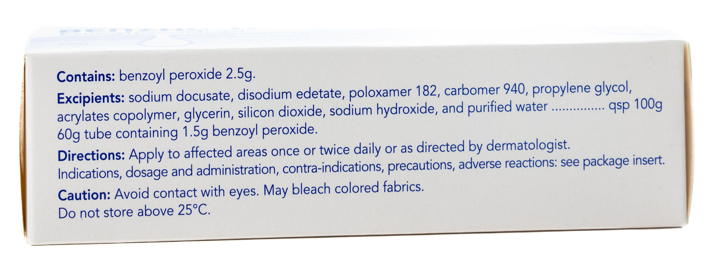Benzac Ac Gel 2.5% 60Gm
