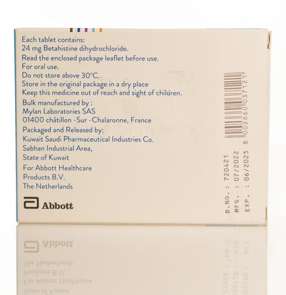 Betaserc 24Mg 60Tablets