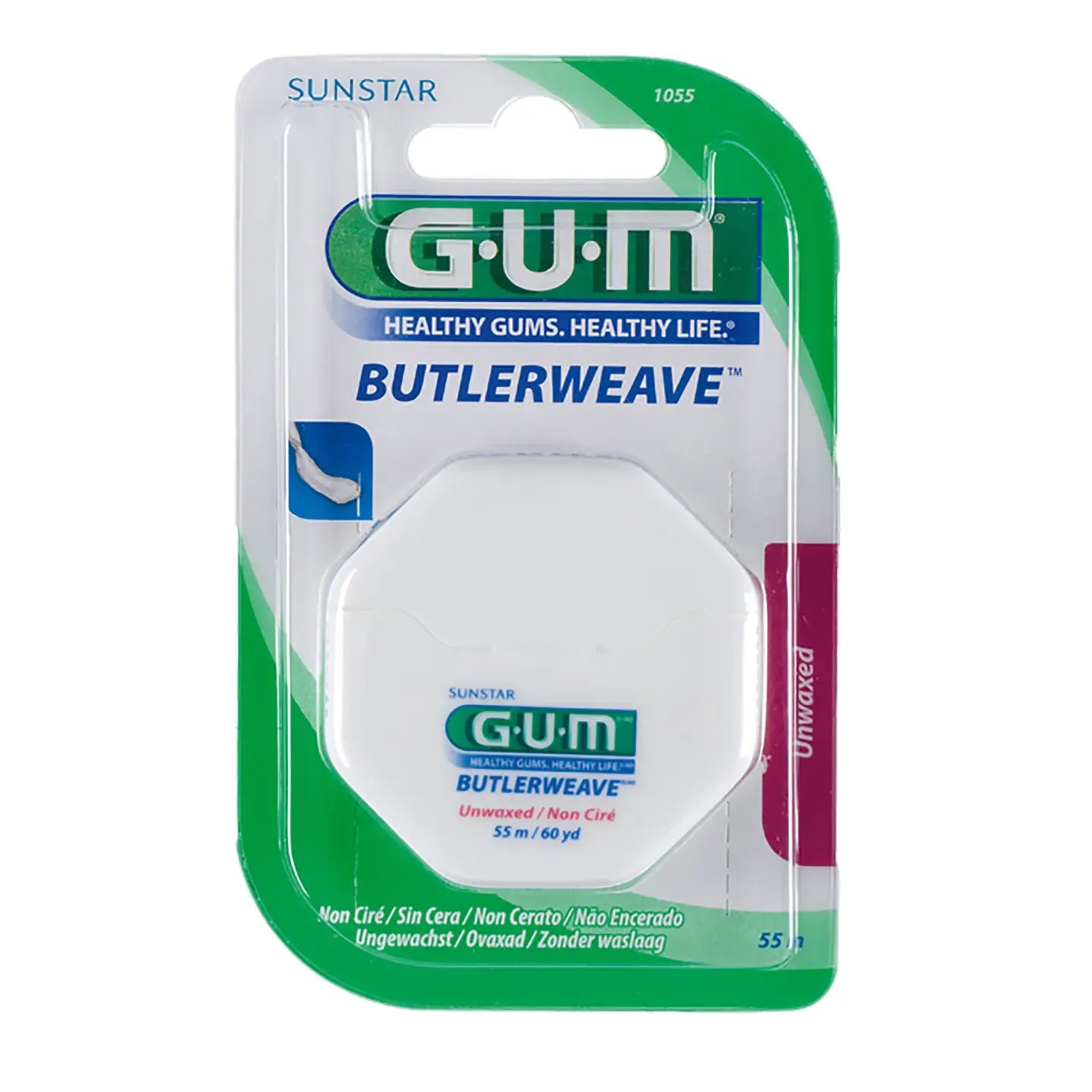 Gum Floss ButlerWeave Unwaxed 55m [1055]
