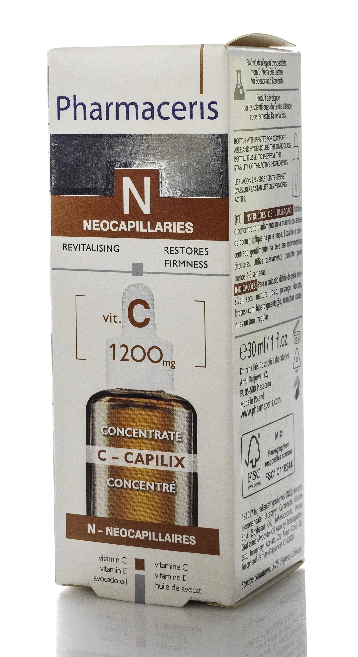 Pharmaceris N Neocapillaries Revitalising Firmness Concentrate with Vitamin C 1200 Mg Serum 30 Ml