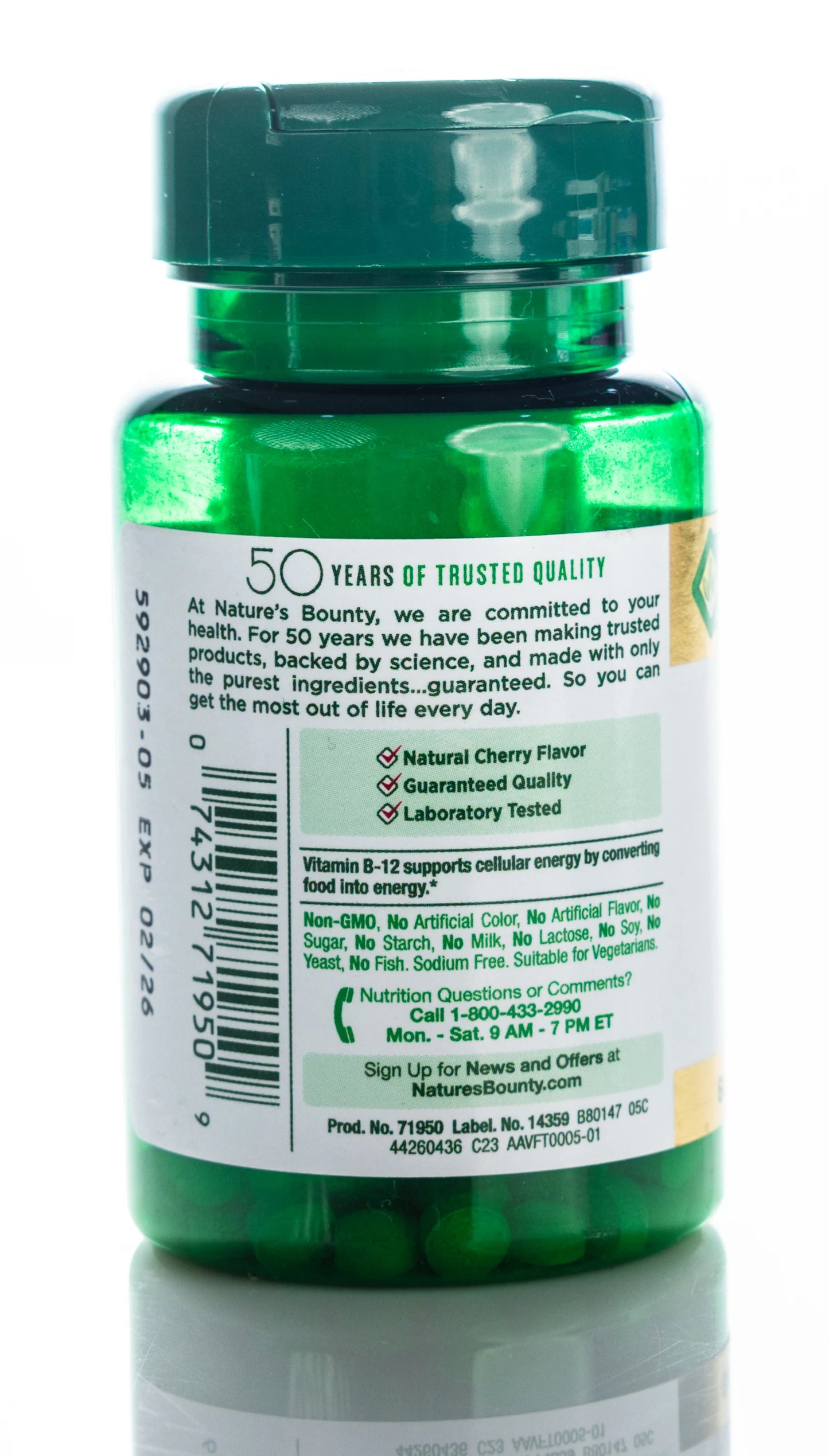 Nature's Bounty B-12 1000mcg 60 Quick Dissolve Tablets