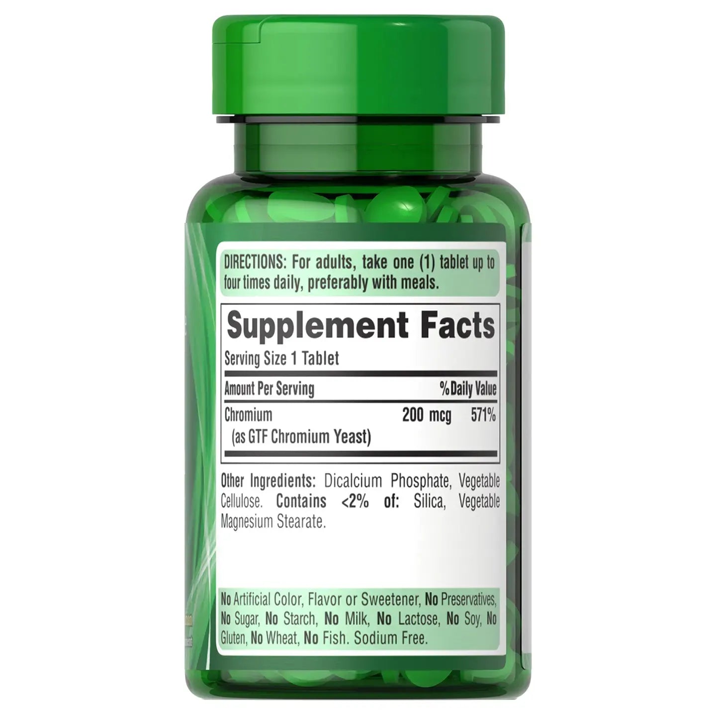 Puritan's Pride Chromium Picolinate 200 mcg 100 Tablets