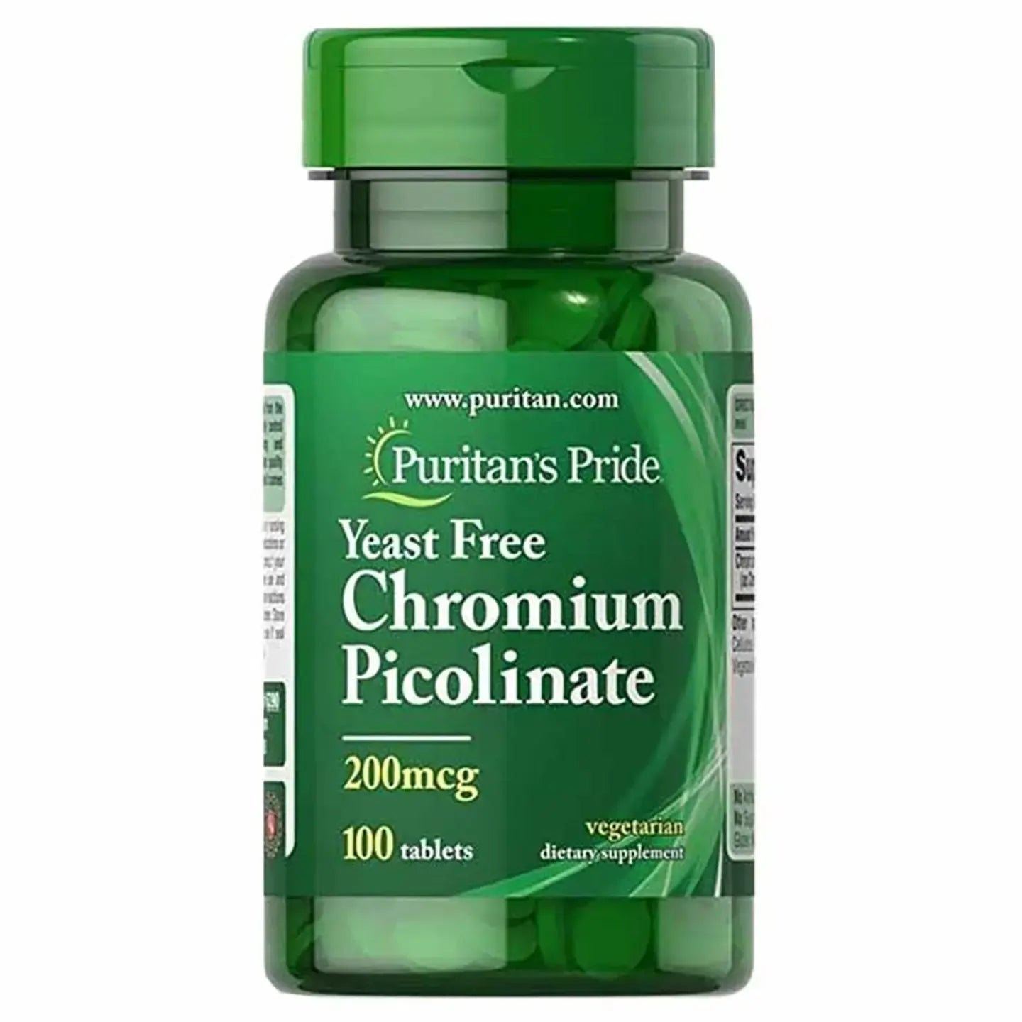 Puritan's Pride Chromium Picolinate 200 mcg 100 Tablets