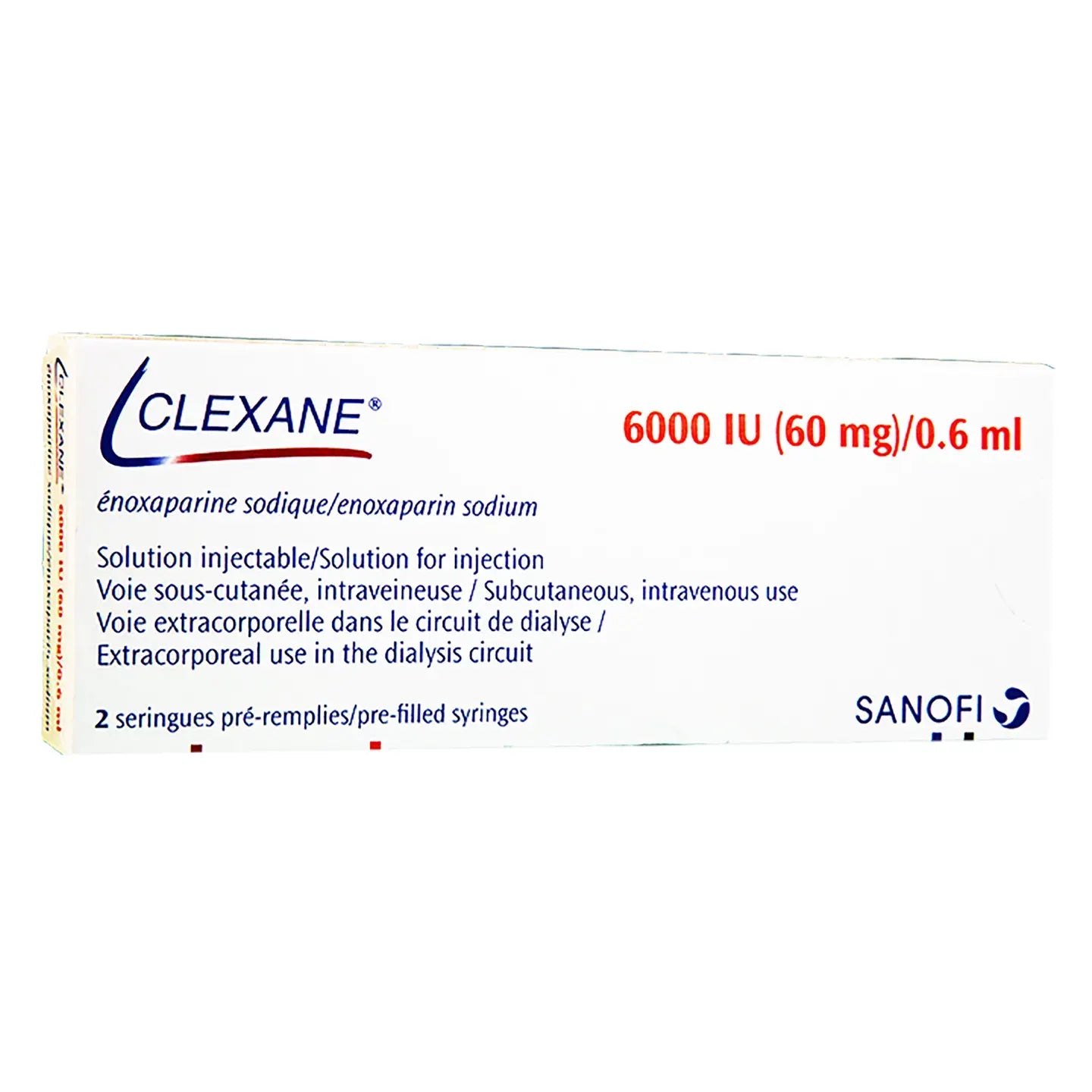 Clexane 60Mg/0.6Ml 2 Syringes