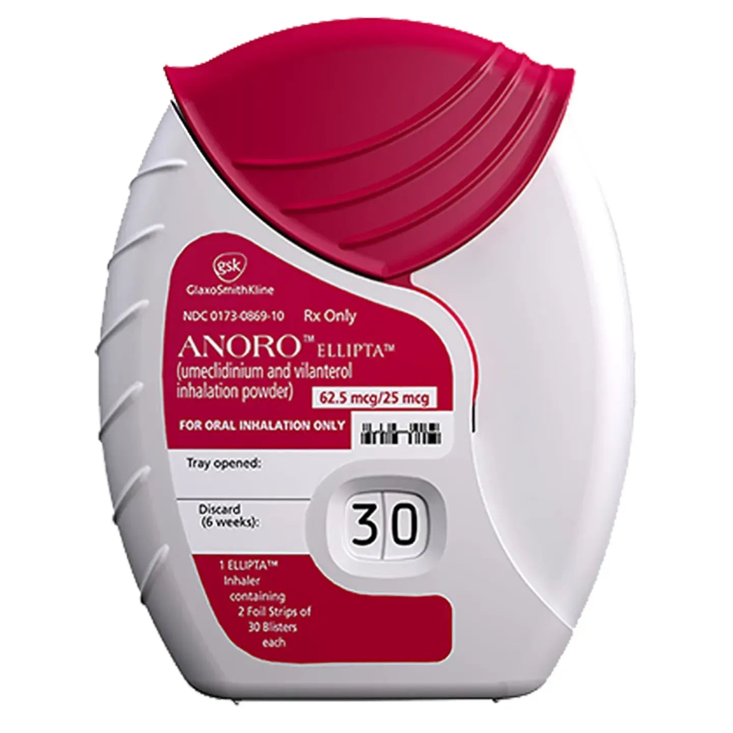 Anoro Ellipta 62.5/25Mcg Inhalation 30 Doses