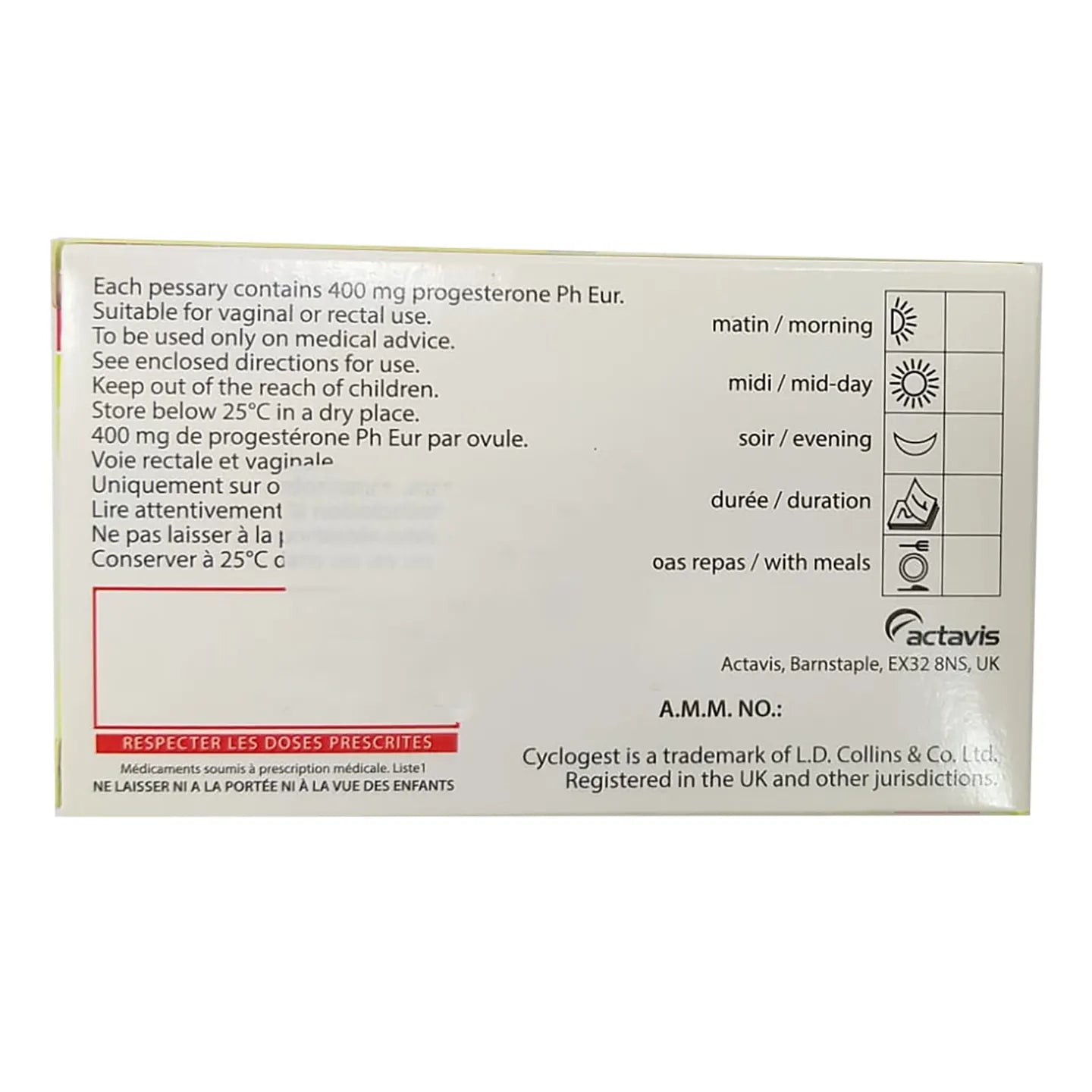 Cyclogest 400Mg 15 Suppository