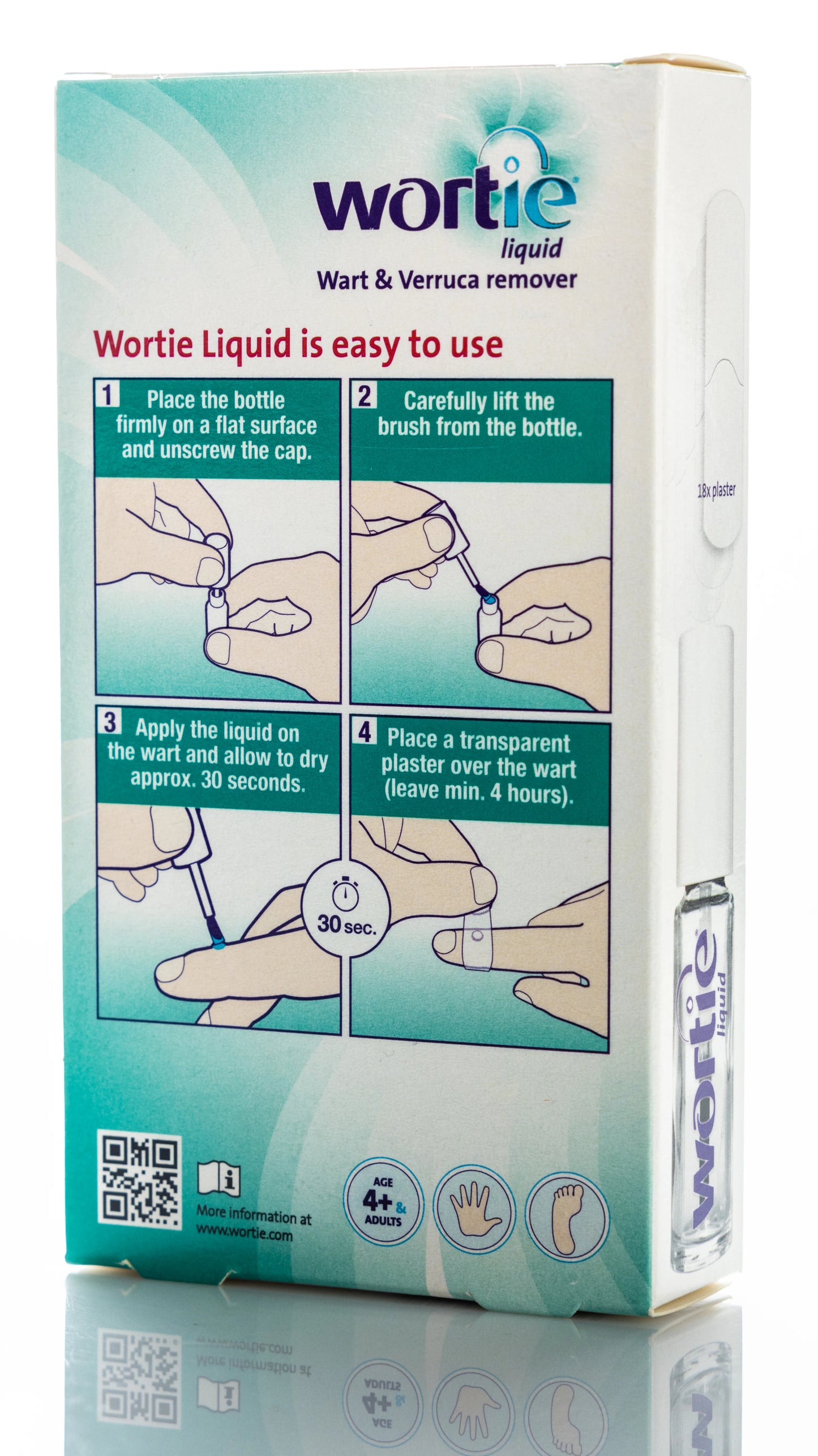 Wortie Liquid Wart & Verruca Remover 5 Ml with 18 Plasters