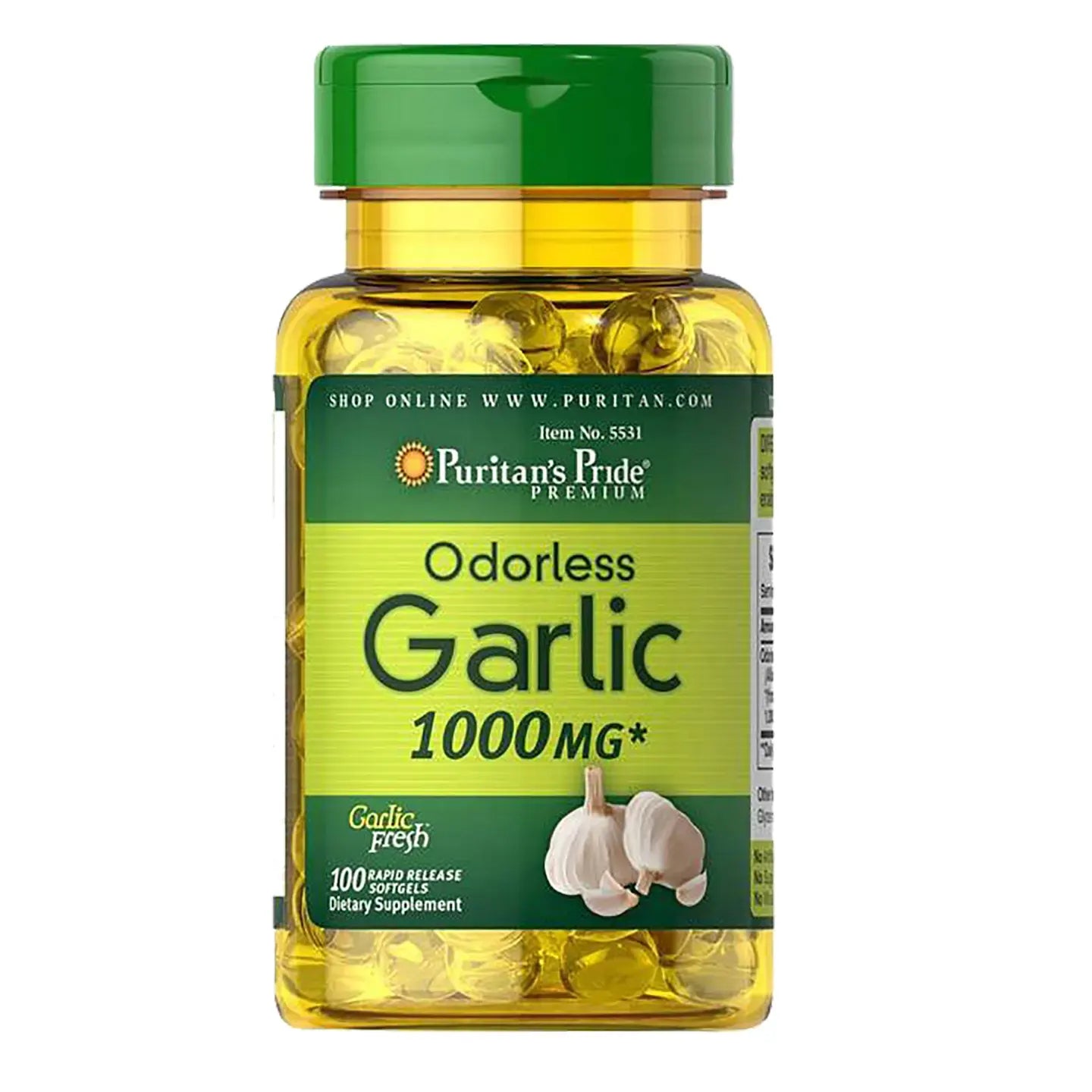 Puritan's Pride Garlic Oil 1000mg 100 Softgels