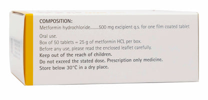 Glucophage 500Mg 50 Tablets