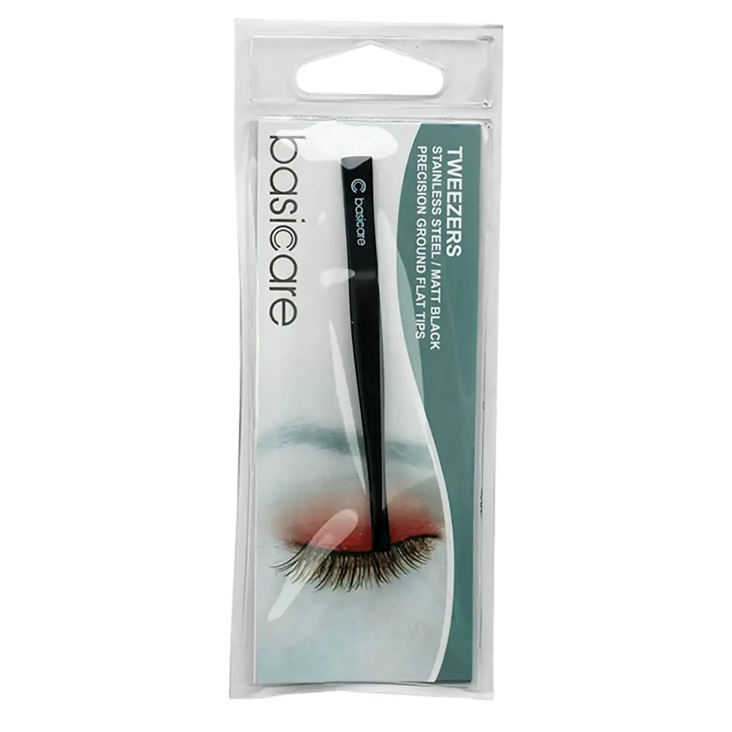 Basicare [1001] Tweezer Black Flat Tip