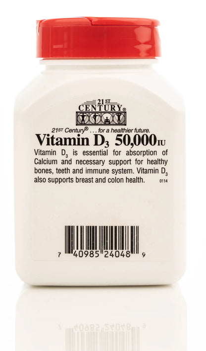 21 Century Vitamin D3 50000 IU 60 Tablet