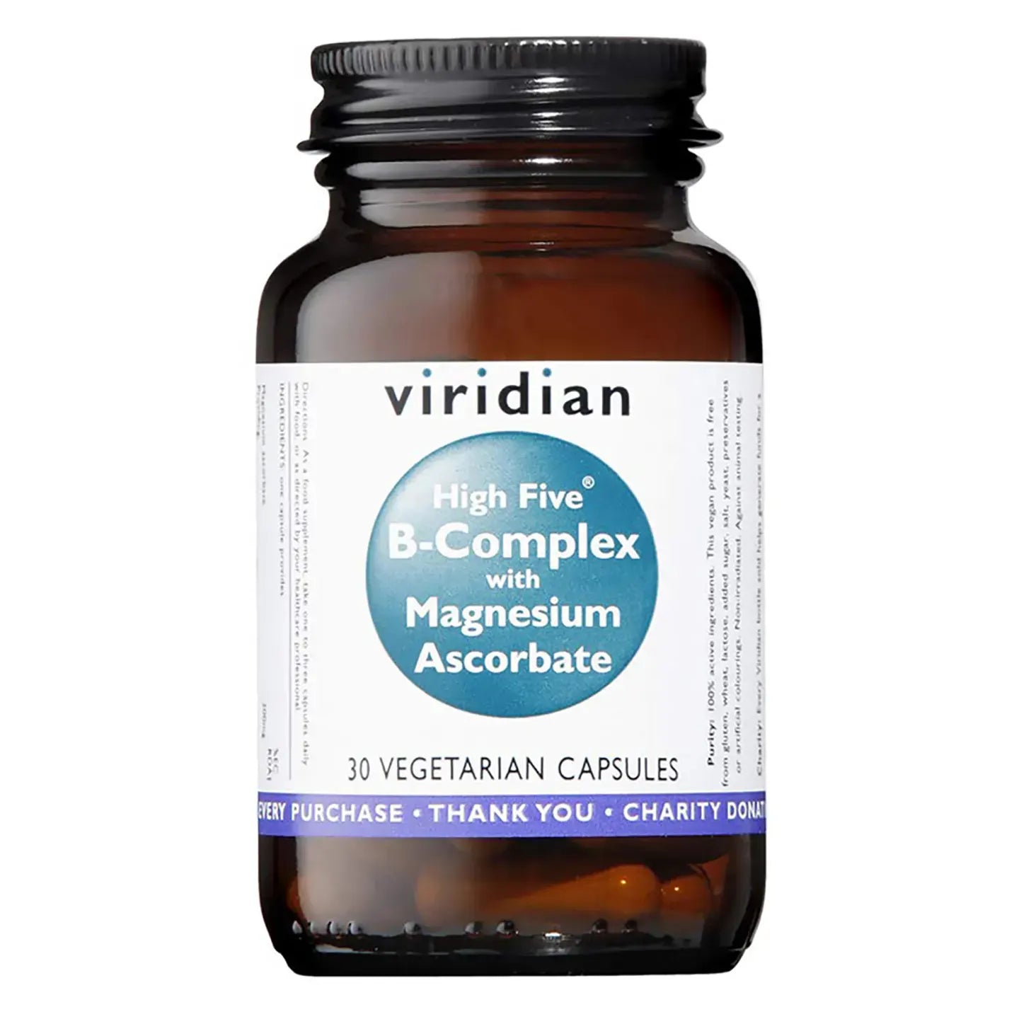 Viridian B-Complex with Magesium Ascorbate 30 Capsules