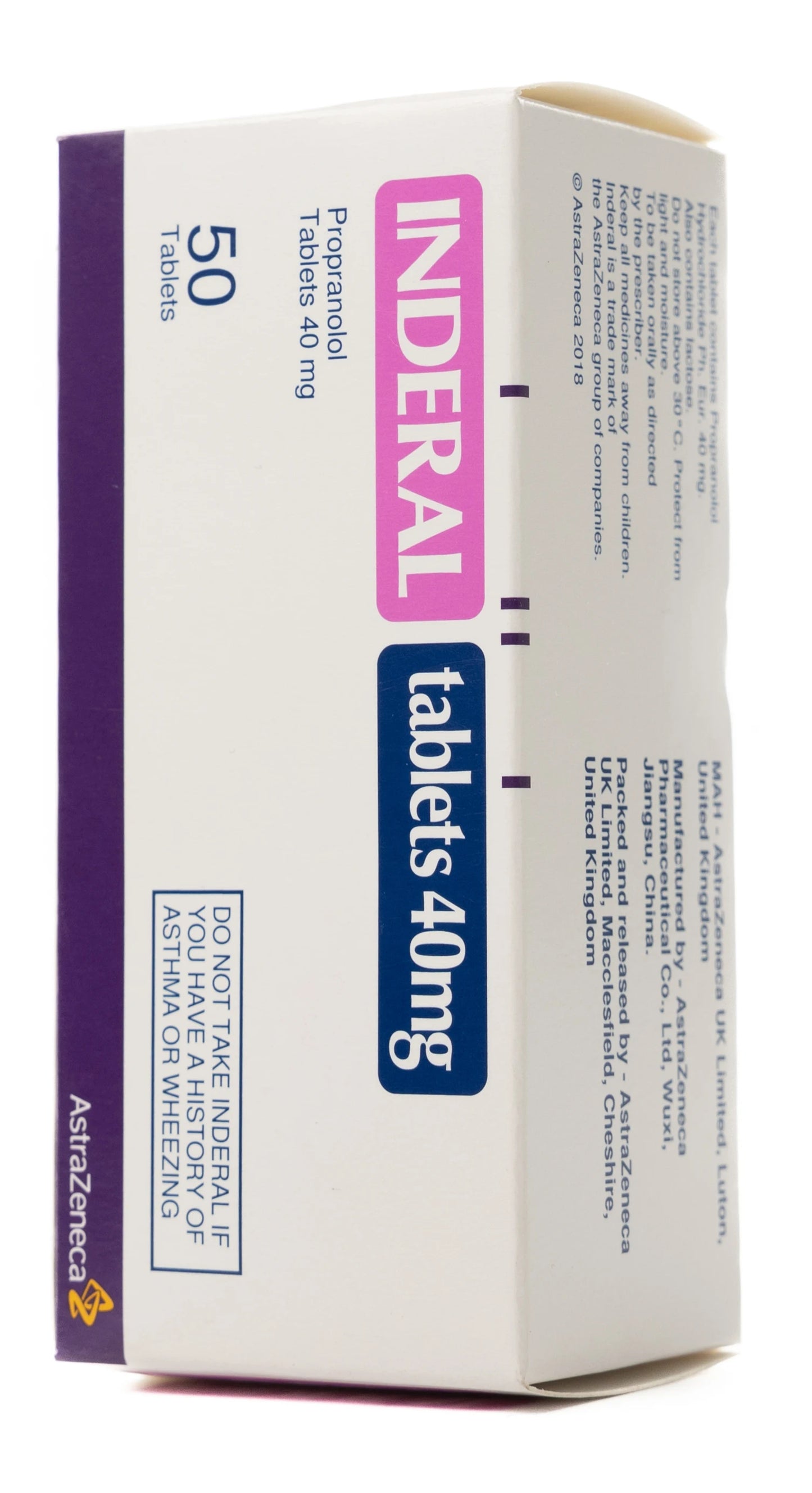 Inderal 40Mg 50 Tablets