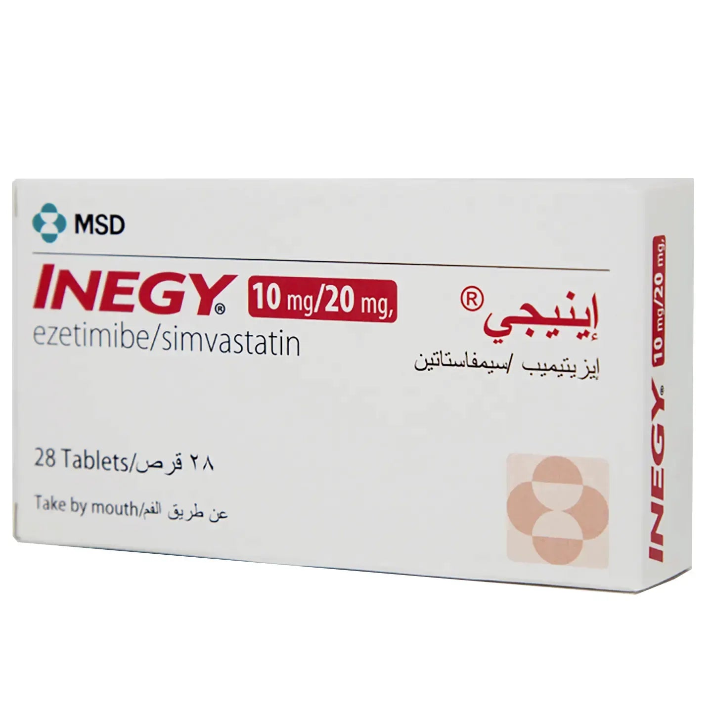 Inegy 10 Mg/20Mg 28 Tablets