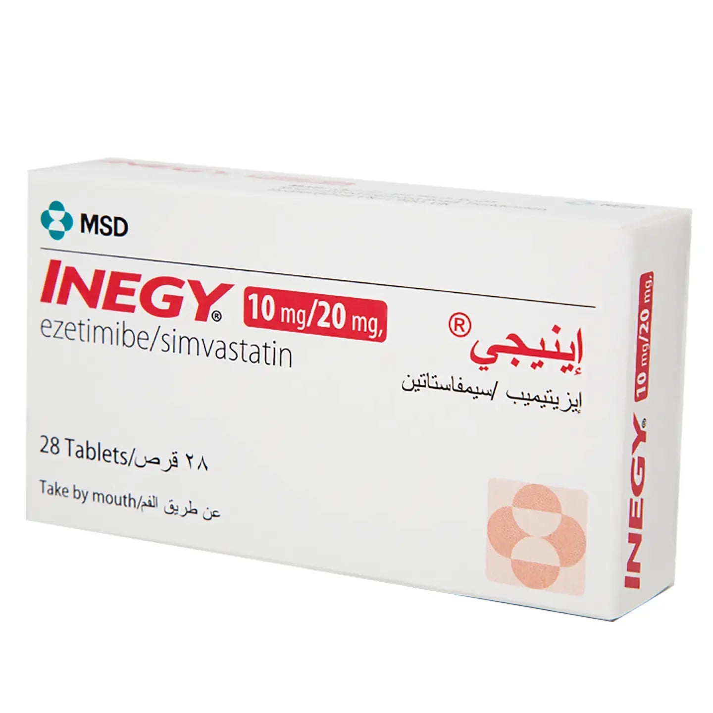 Inegy 10 Mg/20Mg 28 Tablets