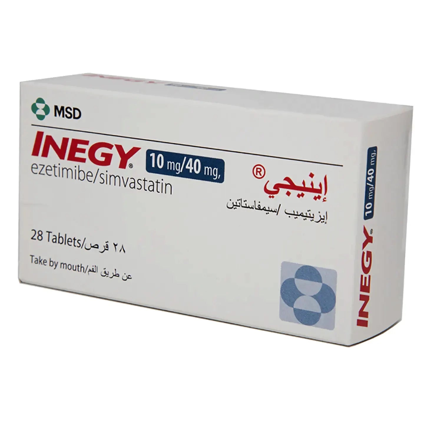 Inegy 10 Mg/40Mg 28 Tablets