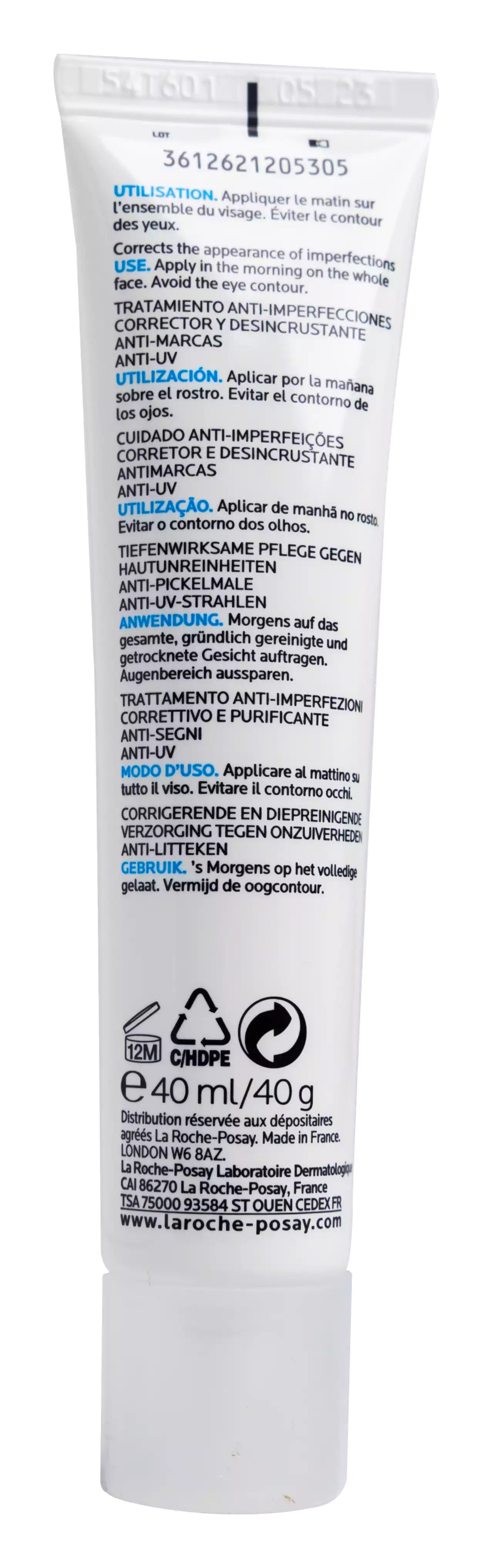 La Roche-Posay  Effaclar Duo Spf30 Cream 40 Ml
