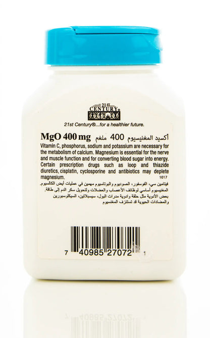 21 Century Magnesium [mgo] 400 mg 90 Tablet