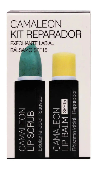 Camaleon Kit Reparador - Lip Scrub + Lip Balm SPF15