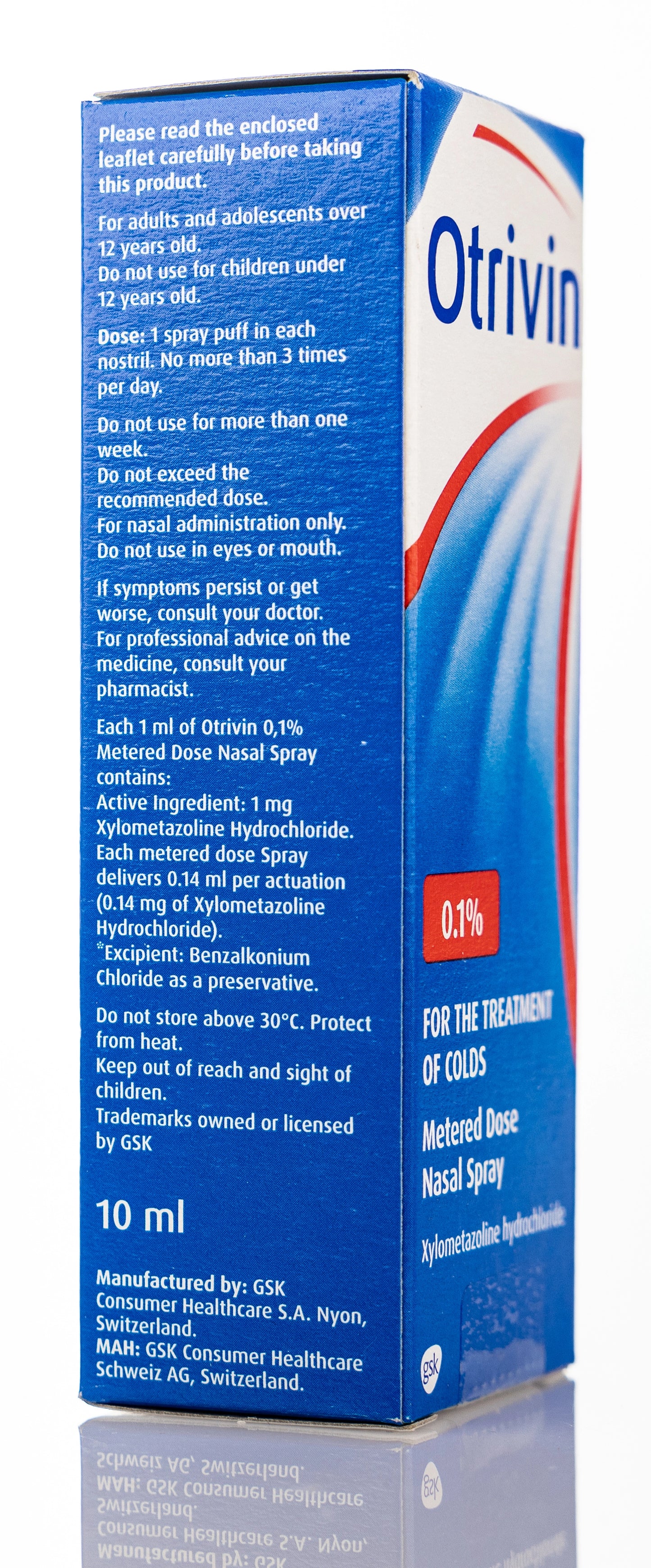 Otrivin Adult 0.1% Spray 10Ml
