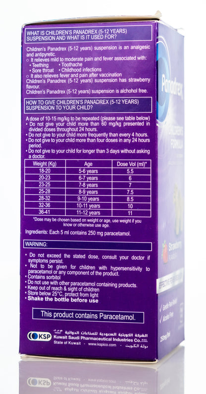 Panadrex Suspension 250Mg 100Ml