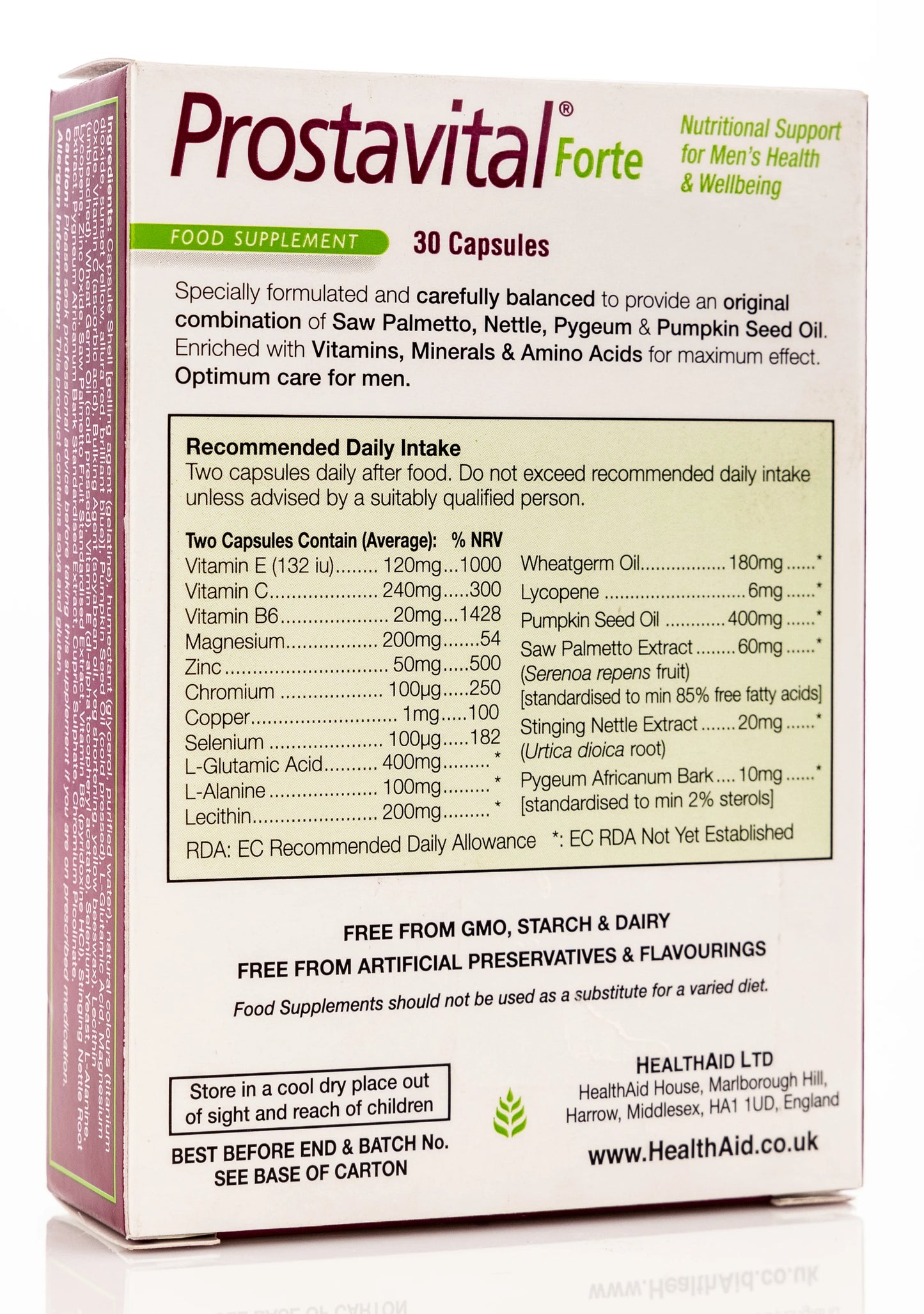 Health Aid Prostavital Forte 30 Capsules