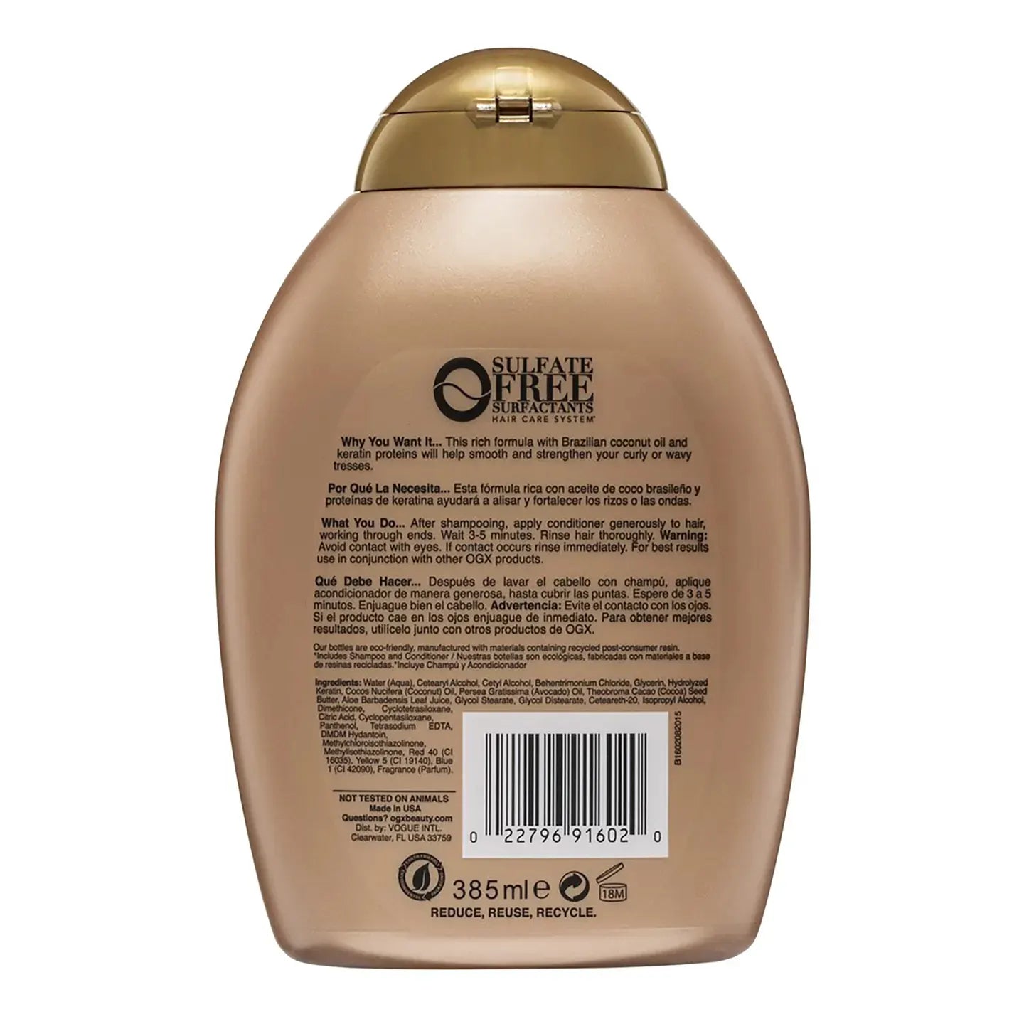 OGX Brazilian Keratin Smooth Conditioner  385 ml