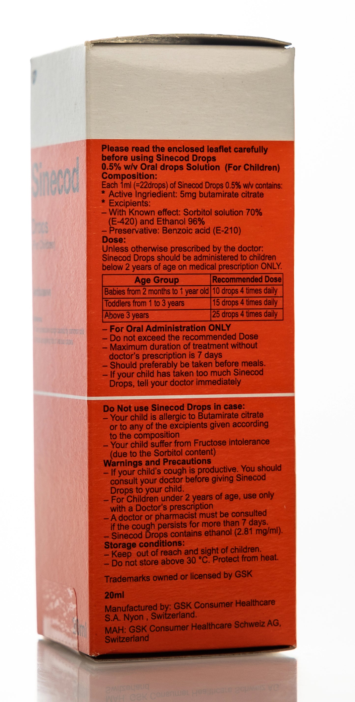 Sinecod Drops 20Ml