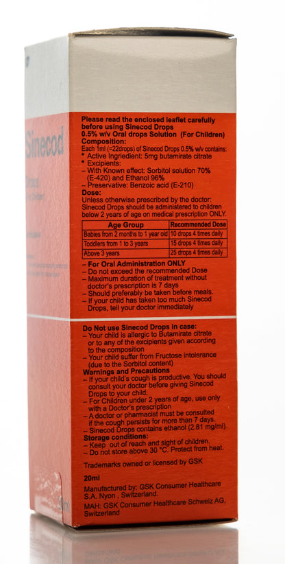 Sinecod Drops 20Ml