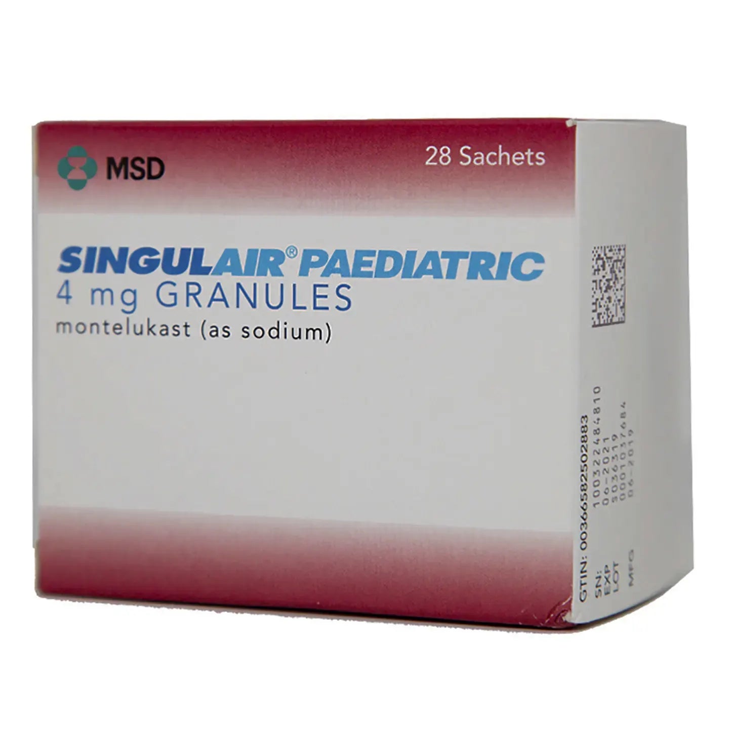 Singulair 4Mg Pediatric 28 Sachets