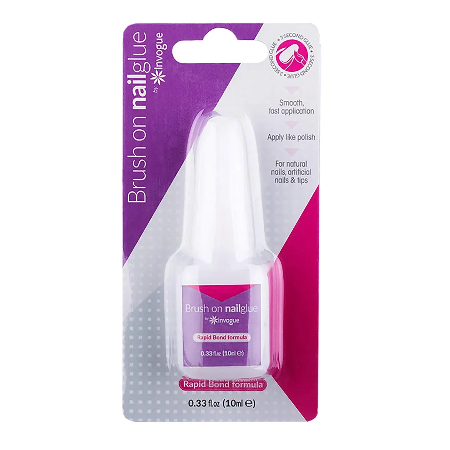 Invogue Brush On Nail Glue 10 Ml