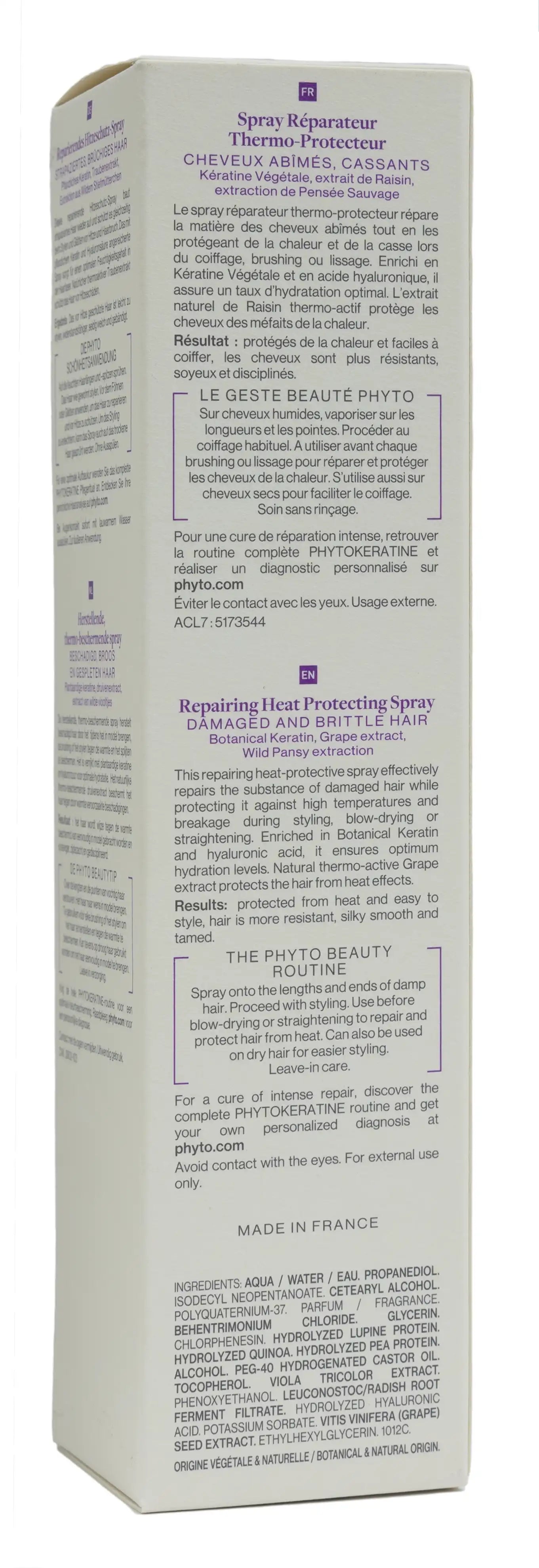 Phyto Keratine Repairing Heat Protection Spray 150 Ml