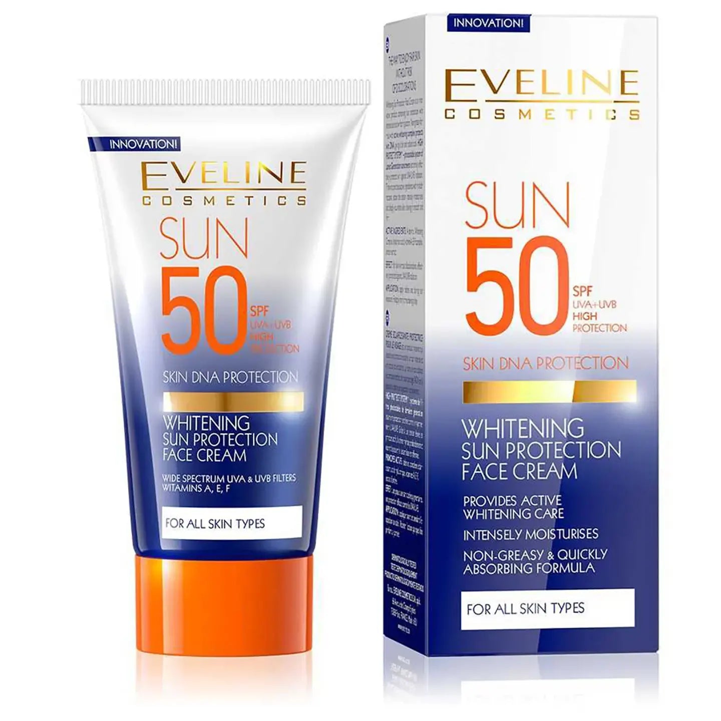 Eveline Sun SPF 50 Whitening Sun Protection Face Cream 50 Ml