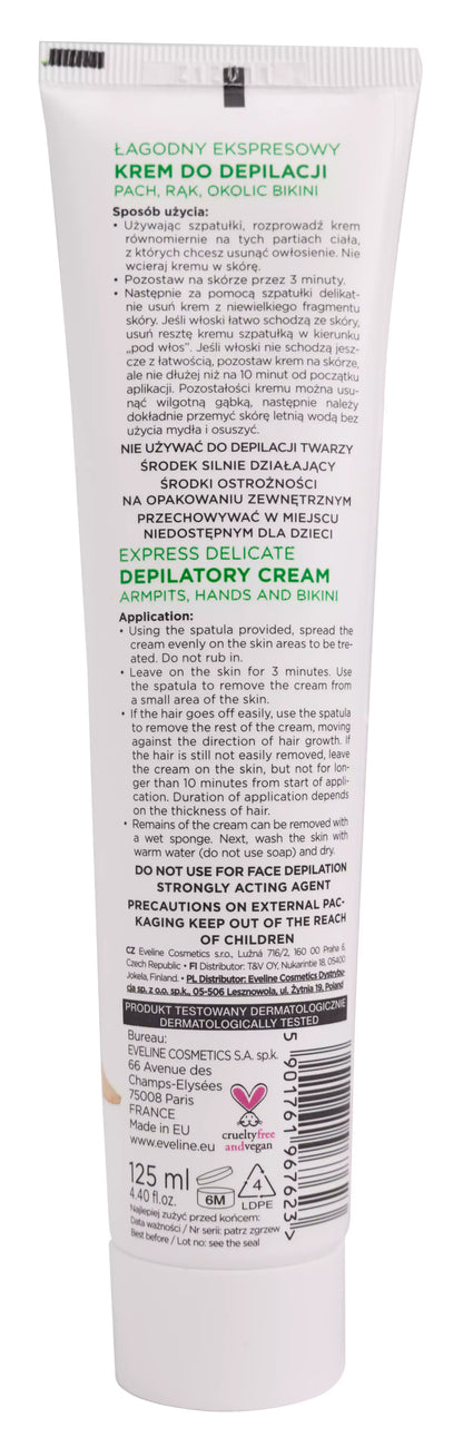 Eveline Express Depilatory Delicate Hair Removal Creme (Sensitive Areas) 125 ml