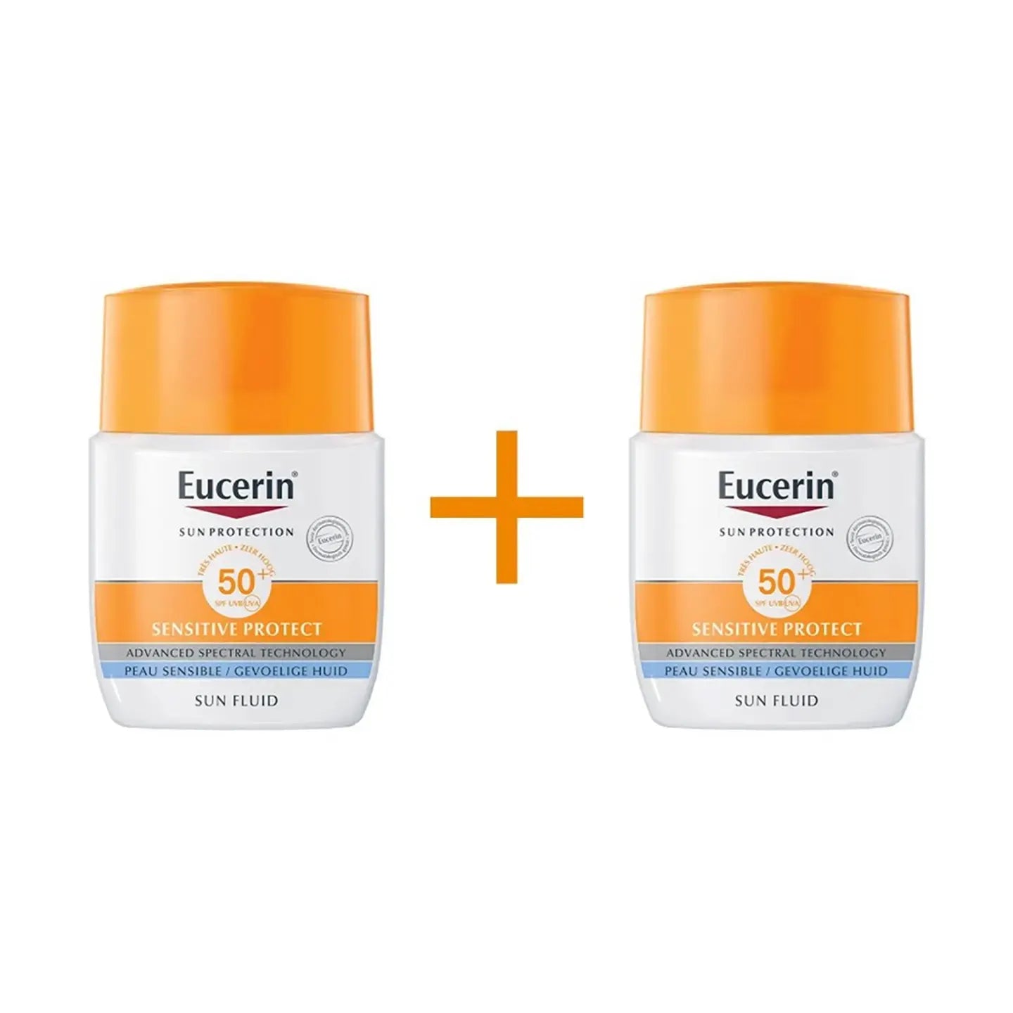 Eucerin Sun Protection Sensitive Protect SPF 50+ Sun Fluid Mattifying 50 Ml 1+1 Offer