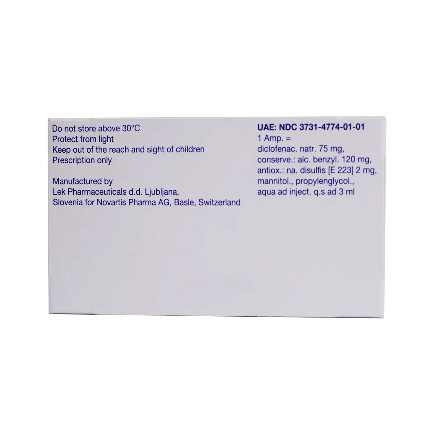 Voltaren 75Mg 5 Ampoules