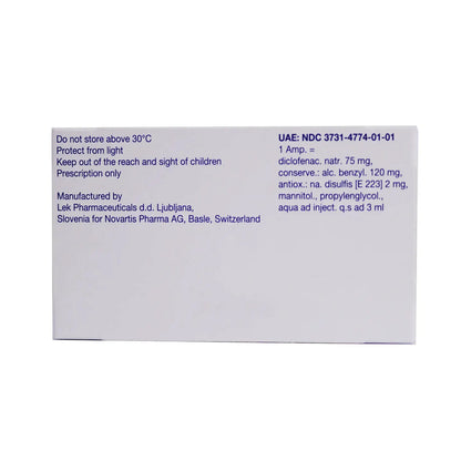 Voltaren 75Mg 5 Ampoules