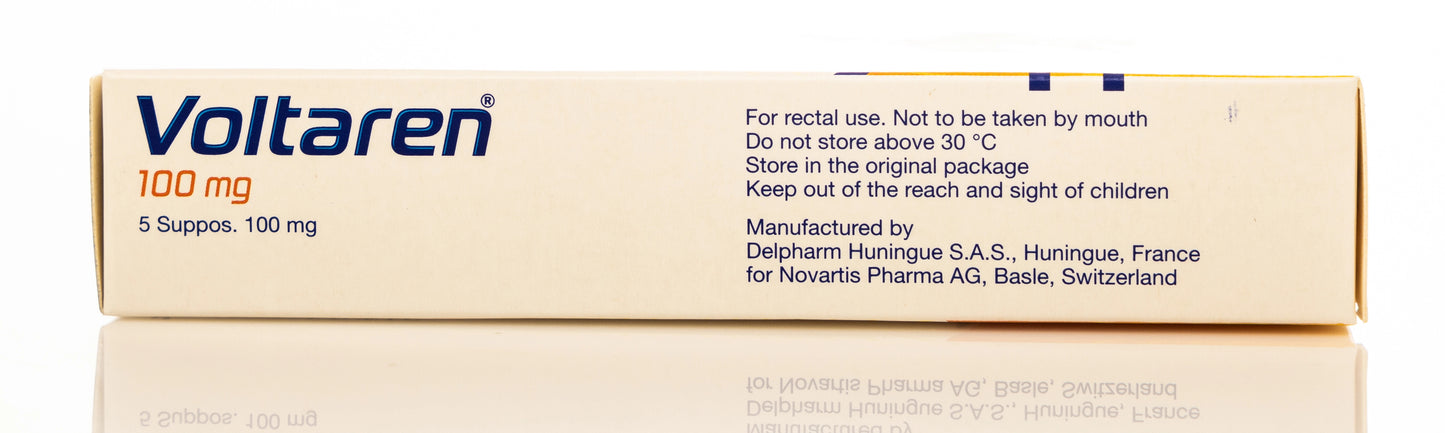Voltaren 100Mg 5 suppositories