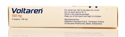 Voltaren 100Mg 5 suppositories