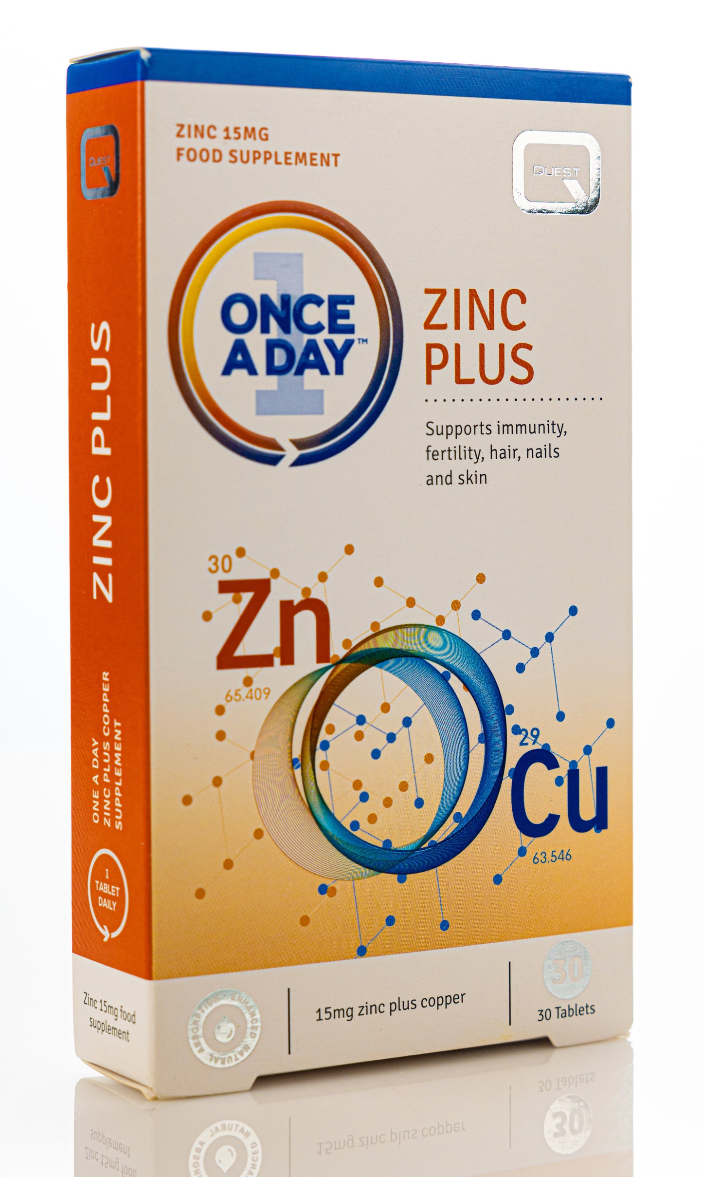 Quest Once A Day Zinc Plus 30 Tablets
