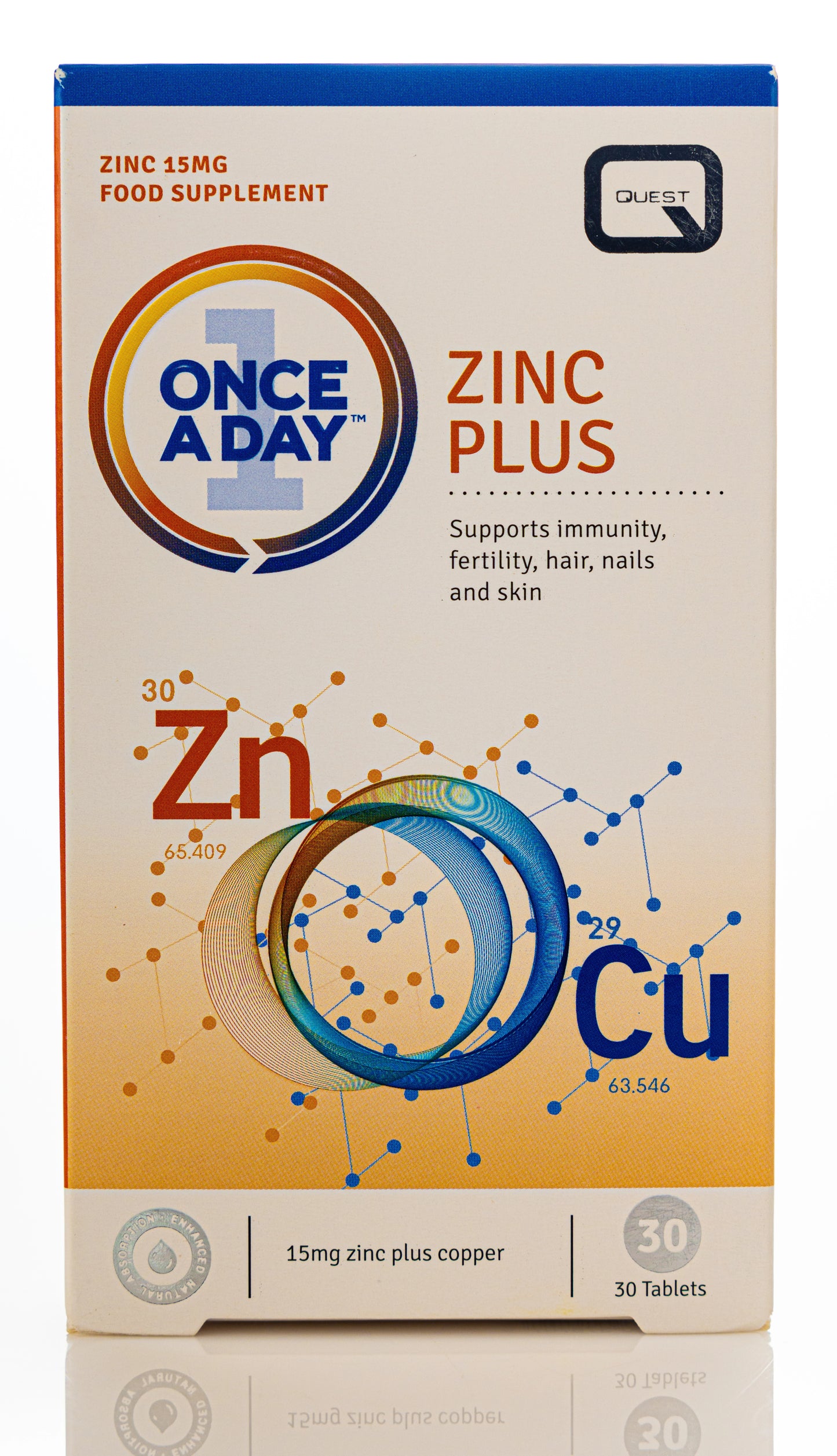 Quest Once A Day Zinc Plus 30 Tablets