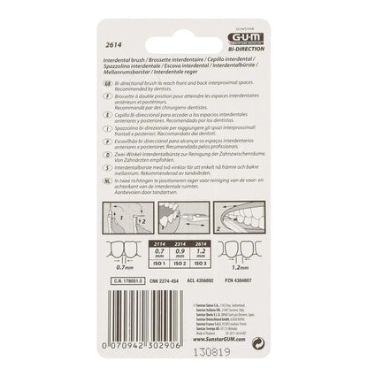 Gum Bi-Direction 1.2mm 6 Intradental Brushes[2614]